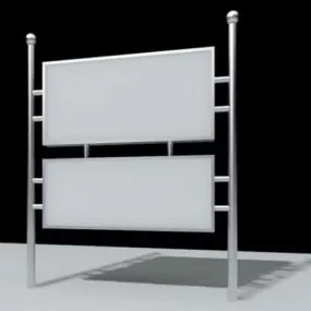 Outdoor Community Bulletin Board 3d model