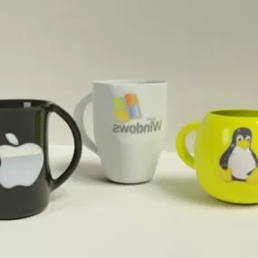 Kitchen Computer Funny Mugs 3d model