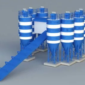 Construction Concrete Mixing Plant 3d model