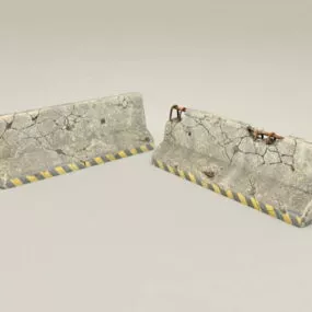 Street Concrete Roadblock 3d model