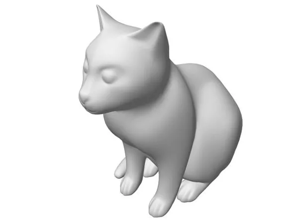 Garden Cat Statue 3d model Garden Cat Statue 3d model