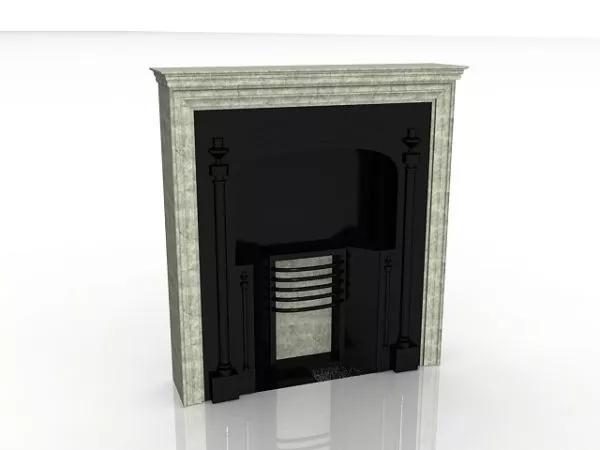Simple Design Concrete Fireplace 3d model Simple Design Concrete Fireplace 3d model