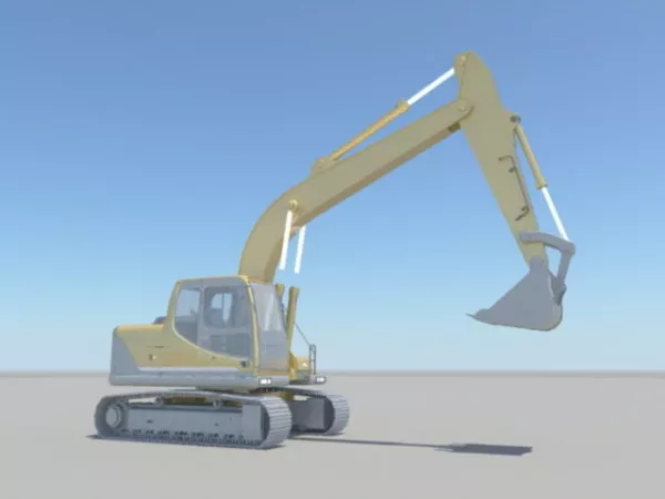 Japan Machine Small Excavator 3d model
