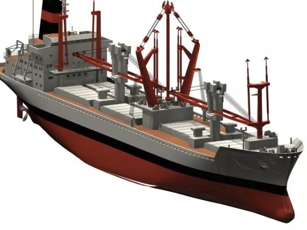 Watercraft Container Cargo Ship 3d model Watercraft Container Cargo Ship 3d model