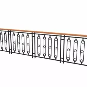 Contemporary Railing System 3d model