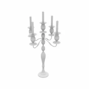 Continental Antique Candlestick 3d model