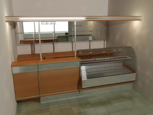 Market Display Shelf 3d model