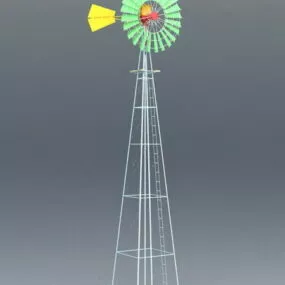 Industrial Cool Wind Turbine 3d model