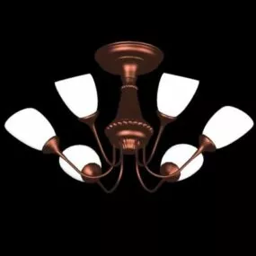 Classic Copper Chandelier Lighting 3d model