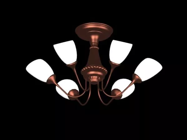 Classic Copper Chandelier Lighting 3d model Classic Copper Chandelier Lighting 3d model