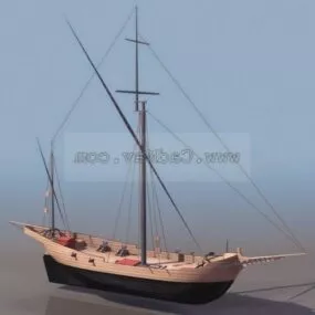 Watercraft Corsair Pirate Ship 3d model