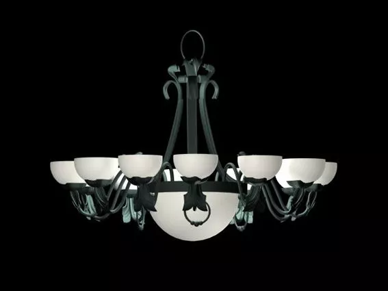 Country Style Old Chandelier Lighting 3d model Country Style Old Chandelier Lighting 3d model