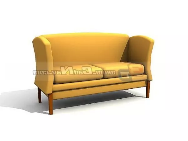 Simple Waiting Bench For Public Space 3d model