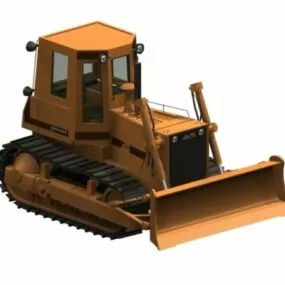 Heavy Industrial Crawler Bulldozer 3d model