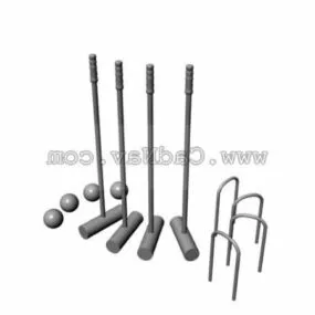 Croquet Wicket Equipment 3d model