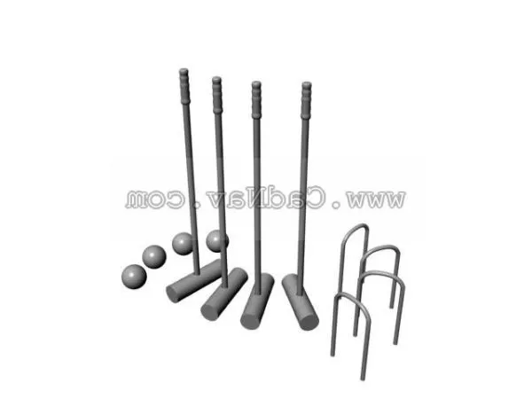 Croquet Wicket Equipment 3d model Croquet Wicket Equipment 3d model