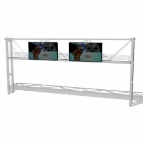 City Crossing Road Billboard 3d model