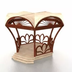 Crown Gazebo Antique Design 3d model