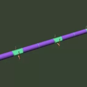 Industrial Crude Oil Pipeline 3d model