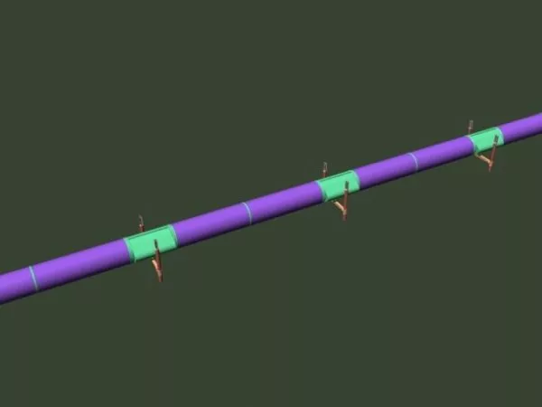 Industrial Crude Oil Pipeline 3d model Industrial Crude Oil Pipeline 3d model