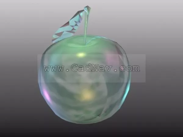 Transparent Crystal Apple 3d model Transparent Crystal Apple 3d model