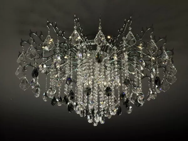 Electric Crystal Chandelier Flush Mount Light 3d model Electric Crystal Chandelier Flush Mount Light 3d model
