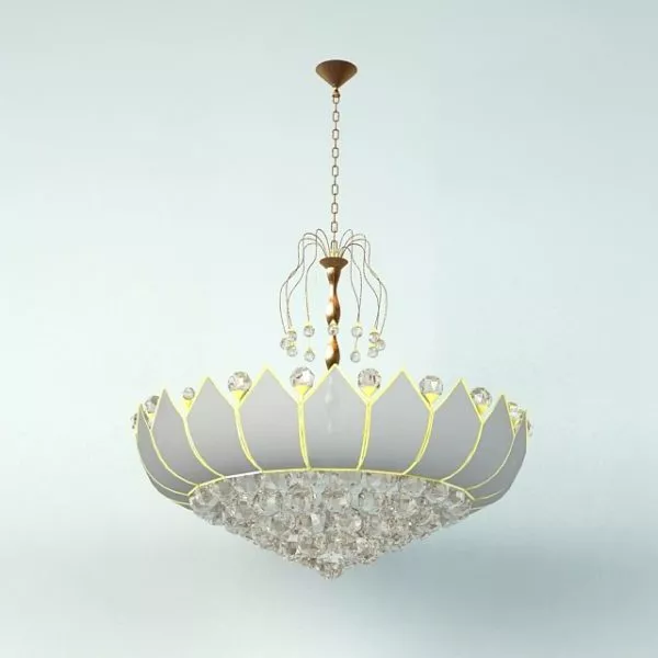 Elegant Vintage Crystal Crown Chandelier 3d model Elegant Vintage Crystal Crown Chandelier 3d model