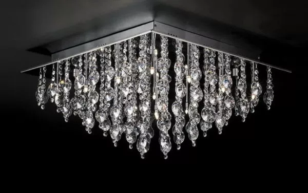 Luxury Crystal Flush Chandelier 3d model Luxury Crystal Flush Chandelier 3d model