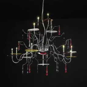 Crystal Chrome Chandelier Design 3d model