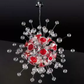 Hotel Crystal Ball Pendant Lamp 3d model