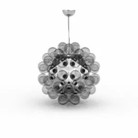 Modern Crystal Bubble Pendant Light 3d model