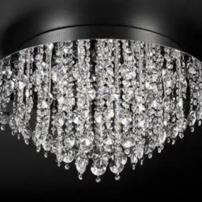 Crystal Ceiling Chandelier Luxury Style 3d model