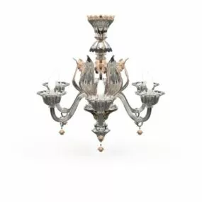 Antique Crystal Chandelier 3d model