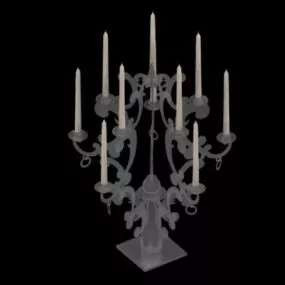 Antique Crystal Chandelier Candlestick 3d model