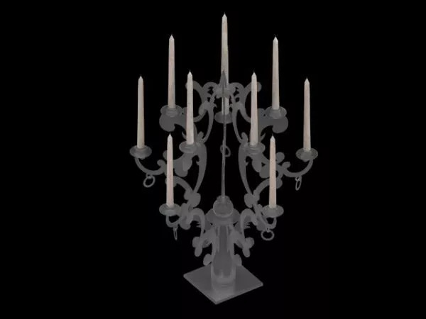Antique Crystal Chandelier Candlestick 3d model Antique Crystal Chandelier Candlestick 3d model