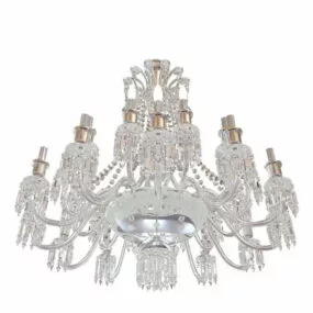 Western Antique Crystal Chandelier Fixture 3d model