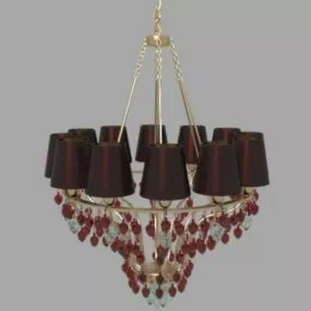 Crystal Style Chandelier Lamp 3d model