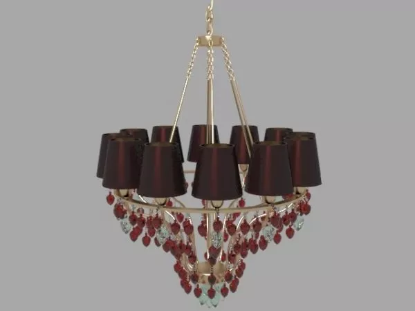 Crystal Style Chandelier Lamp 3d model Crystal Style Chandelier Lamp 3d model