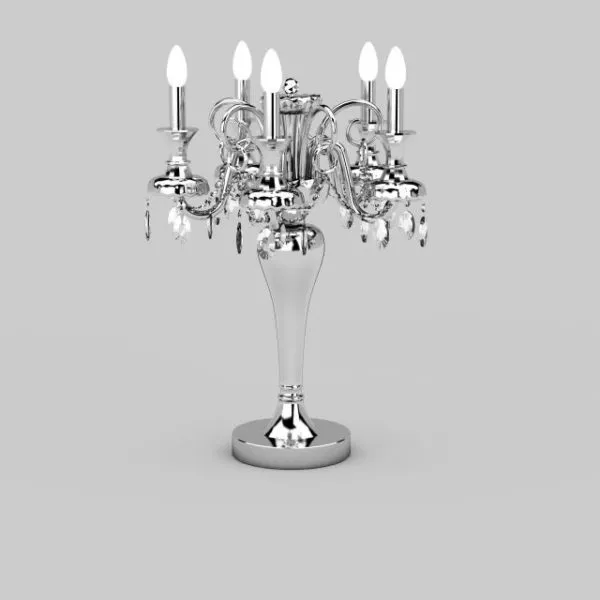 Vintage Crystal Chandelier Table Lamp 3d model Vintage Crystal Chandelier Table Lamp 3d model
