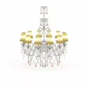 Home Crystal Drop Style Chandelier 3d model