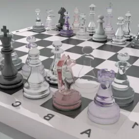 Crystal Chess Table 3d model