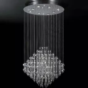 Crystal Drop Style Home Chandelier 3d model