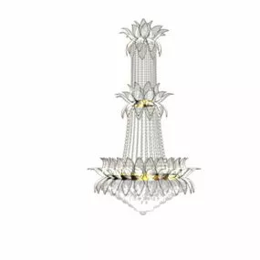 Crystal Drop Style Chandelier Lights 3d model