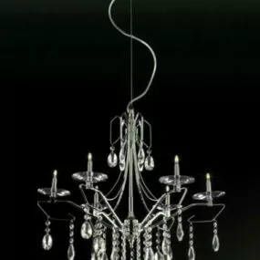 Living Room Crystal Hanging Chandelier 3d model
