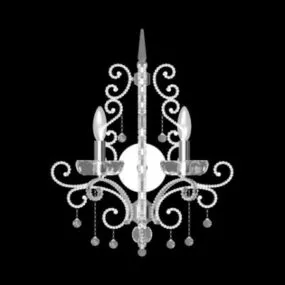 Antique Crystal Wall Lamp 3d model