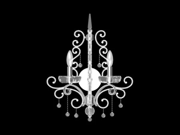 Antique Crystal Wall Lamp 3d model Antique Crystal Wall Lamp 3d model