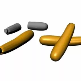 Crookneck Pumpkin Sausage 3d model