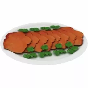 Cured Meats Dinning Food 3d model