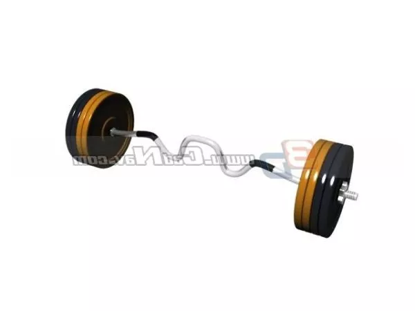 Gym Equipment Rack With Big Weights On Side 3d model