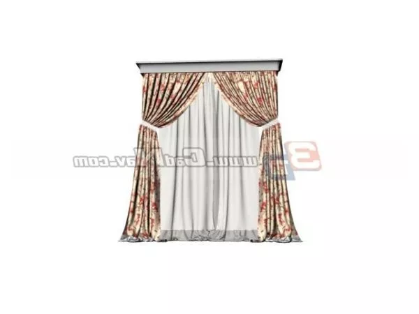 Window Curtain Fabric Drape 3d model Window Curtain Fabric Drape 3d model